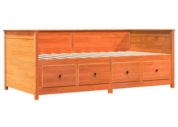 Łóżko dzienne woskowy brąz lite drewno sosnowe 100x200 cm WM-844437