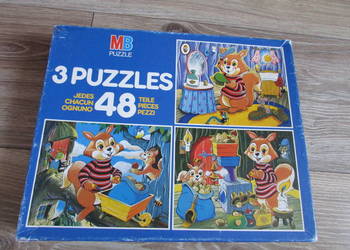 puzzle 3w1 zestaw zwierzęta wiewiórki 23cm x 19cm Combi