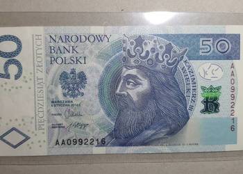 RZADKOŚĆ !!! 50 Złotych 2012 s. AA UNC