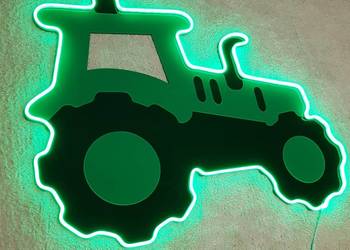 Lampka neon traktor, pokój dziecka
