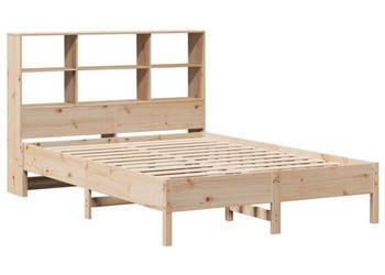 Łóżko z regałem bez materaca lite drewno sosnowe 140x200 cm WM-3322870