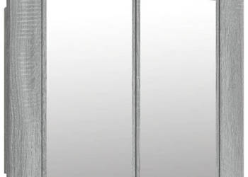 Szafka łazienkowa z lustrem szary dąb sonoma 60x12x45 cm WM-822842
