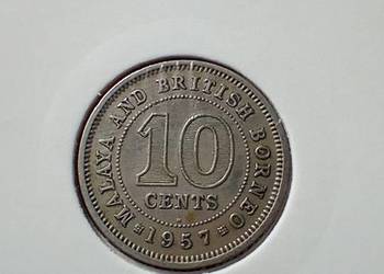 Stare monety 10 cent 1957 Malaje
