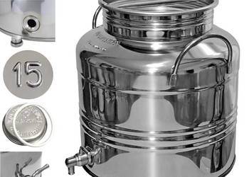 Beczułka bańka antałek beczka nierdzewna z kranem inox 15L do bimbru wódki