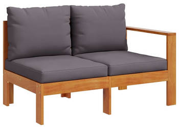 Sofa ogrodowa z podłokietnikiem 2-osobowa drewno akacjowe WM-367630