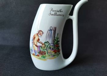 Stara unikatowa pijałka kubek porcelana dziecięca bajkowa Ćmielów
