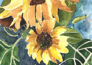 OBRAZ =akwarela KWIATY=