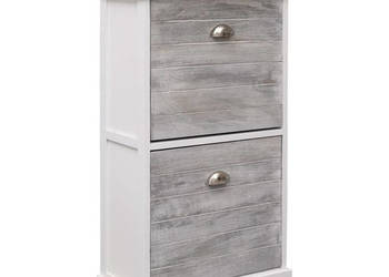 Szafka na buty szara 50 x 28 x 98 cm drewno paulownia WM-284087