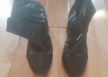 buty damskie roz. 39 czarne błyszczące PRIMAMDOR na obcasie