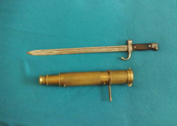 Morska mosiężna luneta + Bagnet wojskowy