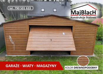 Drewnopodobny Garaż Blaszany - Złoty Dąb - Garaże Blaszane – Maj-Blach
