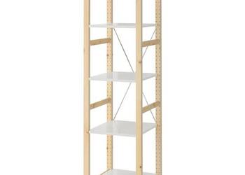 Regał Ikea IVAR sosna + białe metalowe półki 48x50x179 cm