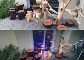 stolik kawowy stojak na kwiaty donice gresowe lampy ogrodowe