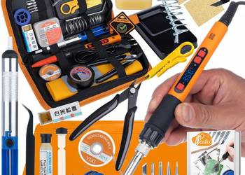 Zestaw Lutowniczy 80W LCD 17w1 – 180–500°C | ESD | Organizer