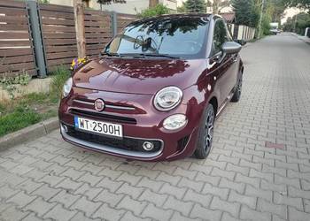 Fiat 500 S 1.2 czarny sufit, mały przebieg, czujniki parkowania.