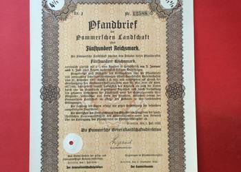 ( 20 ) Papiery wartościowe 500 reichsmark
