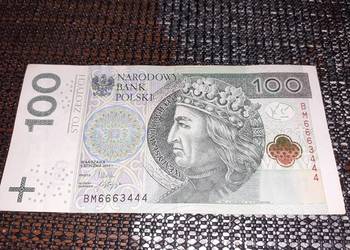 Banknot kolekcjonera 100 zł  z 666
