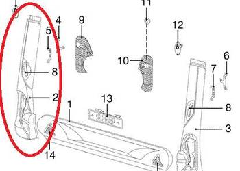 SŁUPEK TYLNY LEWY 2005103 Hobby