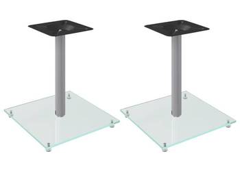 vidaXL Stojaki pod głośniki, 2 szt, srebrne, szkło hartowane(SKU:51812)