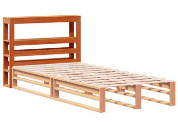 Wezgłowie do łóżka z półkami woskowy brąz 90 cm sosnowe WM-850898