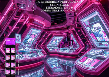 Obrotowy stojak Premium – 32 kieszenie A6, czarna perforacja, system 360