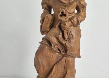 Wyjątkowa rzeźba drewniana – Św. Piotr z kluczem, 43 cm – Rękodzieło