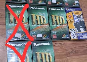 Nowe Kasety VHS HD E120 E180 Panasonic. Ostatnie 8 sztuk.