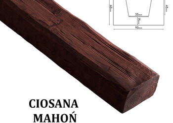 Belka Rustykalna Ciosana 9x6 cm MAHOŃ