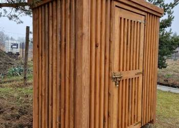 Domek narzędziowy 2 x 1,1m z elewacją lamel pion
