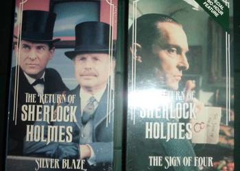 2x The return of Sherlock Holmes kaseta VHS kasety są FOLIA
