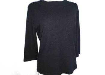 SWETERek czarny Ciepły r. 40 rękawy 3/4 stan bdb SWETERek czarny Ciepły r. 40 rękawy 3/4 stan bdb