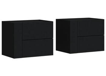 Wiszące szafki nocne 2 szt. czarne 45x30x35 cm WM-848328