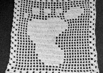 STOPA YETI  - Szydełkowany dywanik lub...