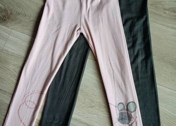 Legginsy dziewczęce 2pak różowe i grafitowe 116