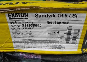 exaton sandvik 19.9 lsi 0,8 esab drut spawalniczy