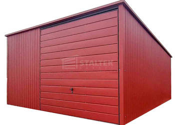 Garaż blaszany 5x6m - brama uchylna drzwi okno dach ST245