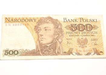Stary banknot 500 złotych Kościuszko 1982 antyk