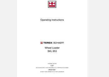 Terex Schaeff SKL853, TL70, SKL861a, SKL833 instrukcja DTR