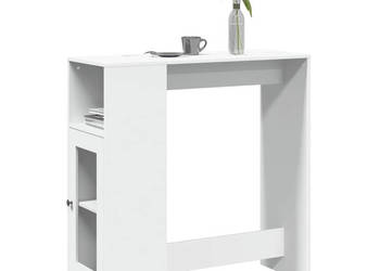 Stolik barowy z przegrodami biały 101x40x1035 cm WM-854364