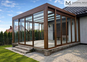 Zadaszenie tarasu ze szkłem | Nowoczesne | Producent