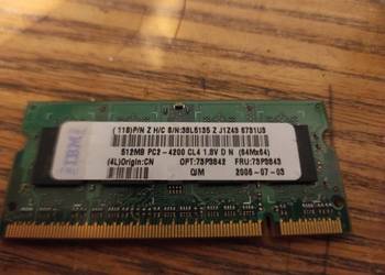 Pamięć DDR2 512MB IBM do notebooka