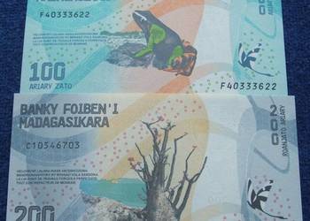 MADAGASKAR NEW Kolekcjonerskie Banknoty Zestaw - 2 szt. UNC