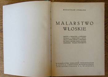 Świetnie zachowana, luksusowa edycja Malarstwa włoskiego, 1933 roku