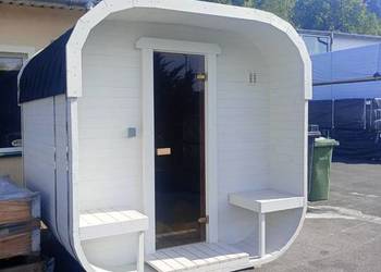 Sauna Ogrodowa Cube Medium Open 2,4m piec opalany drewnem