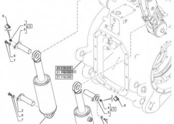 New Holland T6090 Siłownik podnośnika 90332471