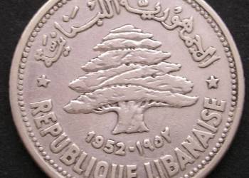 LIBAN 50 PIASTR 1952 - SREBRO