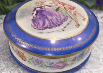 PORCELAINE DE COULEUVRE* stara porcelana francuska*szkatułka na biżuterię