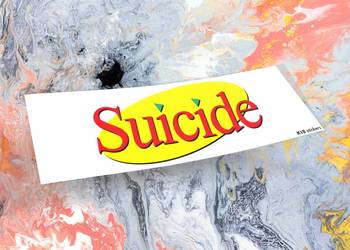 Naklejka SUICIDE 12 x 4 cm drift slap jdm japan #1