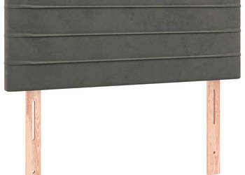 Zagłówek do łóżka z LED ciemnoszary 100x5x78/88 cm aksamit WM-3121795