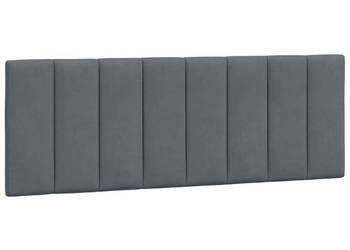 Poduszka na wezgłowie ciemnoszara 120 cm aksamitna WM-374662